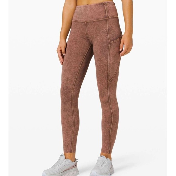 lululemon athletica Pants - Lululemon Fast and Free High-Rise Tight in Brown Ice Dye | Size 2 | 25" inseam